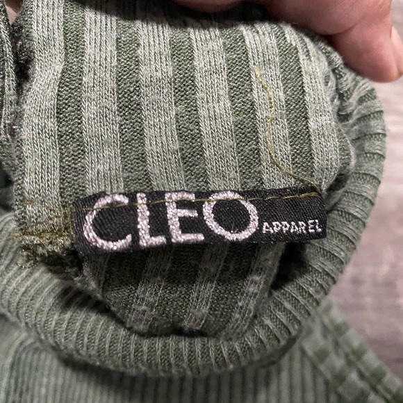 Cleo Green Striped Midi Women Dress size small - Picture 5 of 9